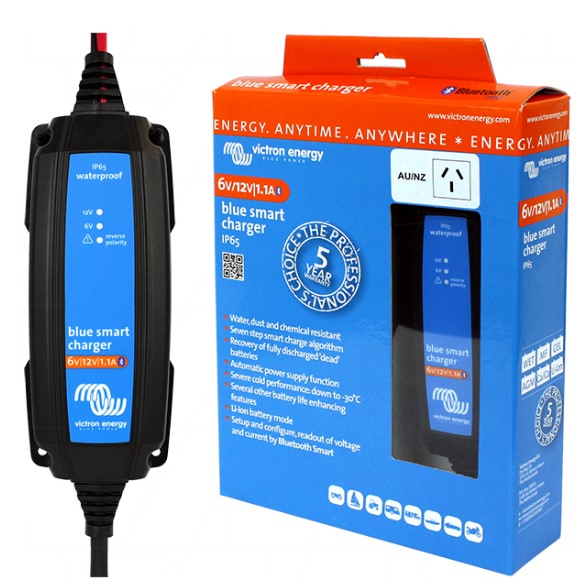 Victron Blue Smart IP65 Charger 6V/12V-1.1 230V AU/NZ BPC120134014R