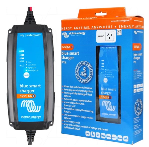 Victron Blue Smart IP65s Charger 12/4(1) 230V AU/NZ BPC120433014R