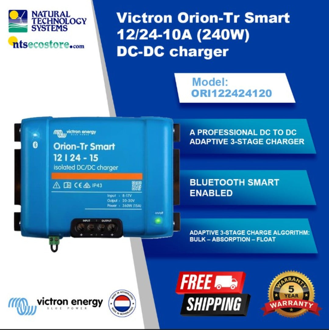 Victron Energy Orion-Tr Smart 12/24-Volt 10 amp 240-Watt DC-DC Charger