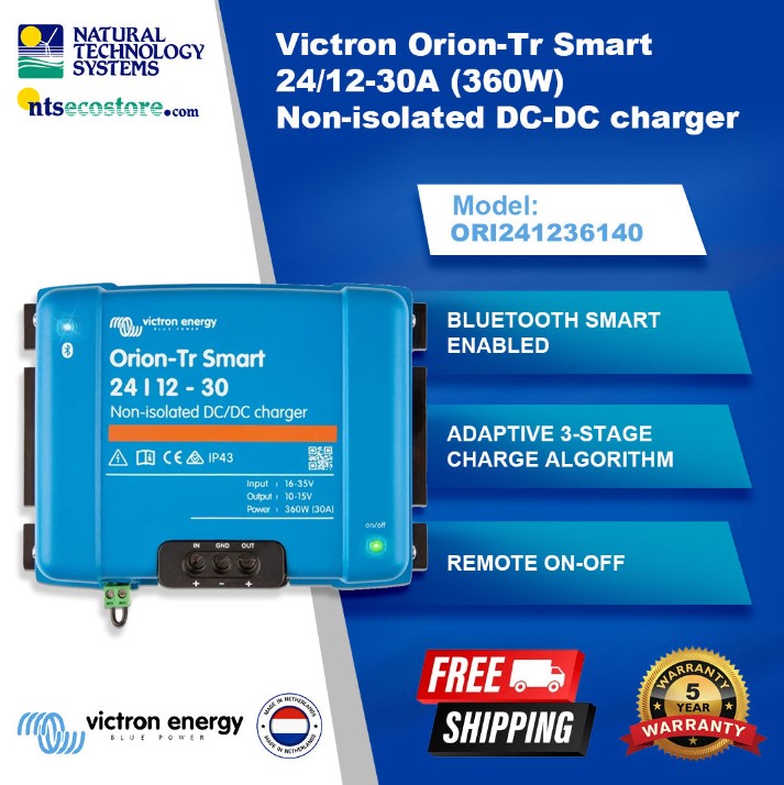 Victron Orion-Tr Smart Non-isolated DC-DC Charger 24V Available in 2 Model Types