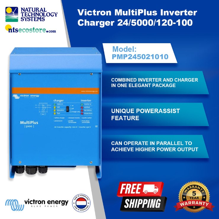 Victron Multiplus 24/5000/120-100 230V Inverter/Charger PMP245021010