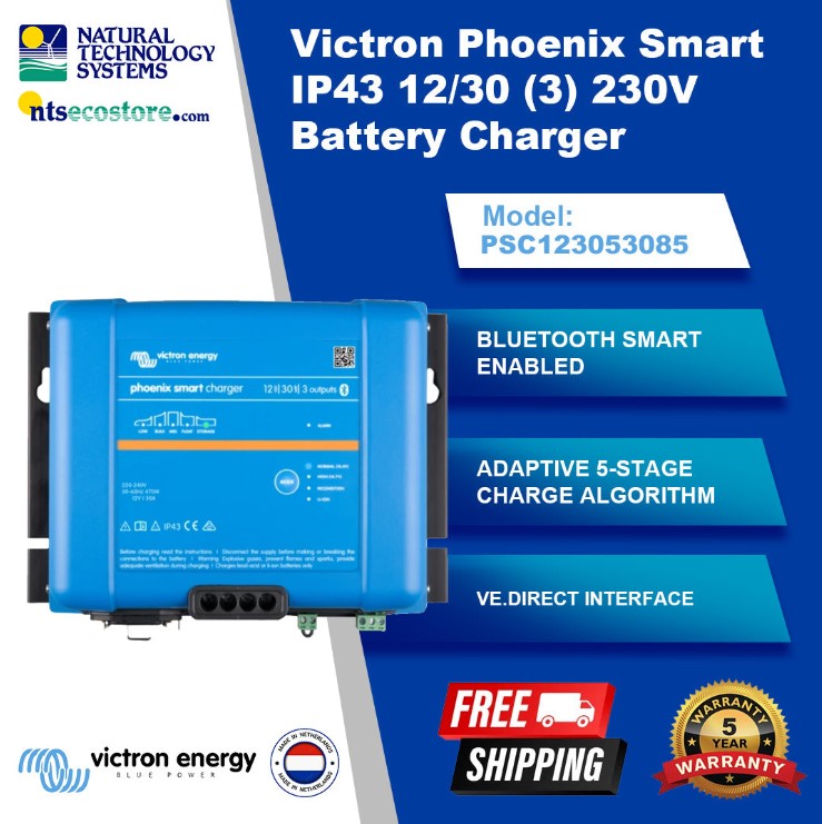 Victron Phoenix Smart IP43 12/30 Battery Charger (3) 230V PSC123053085