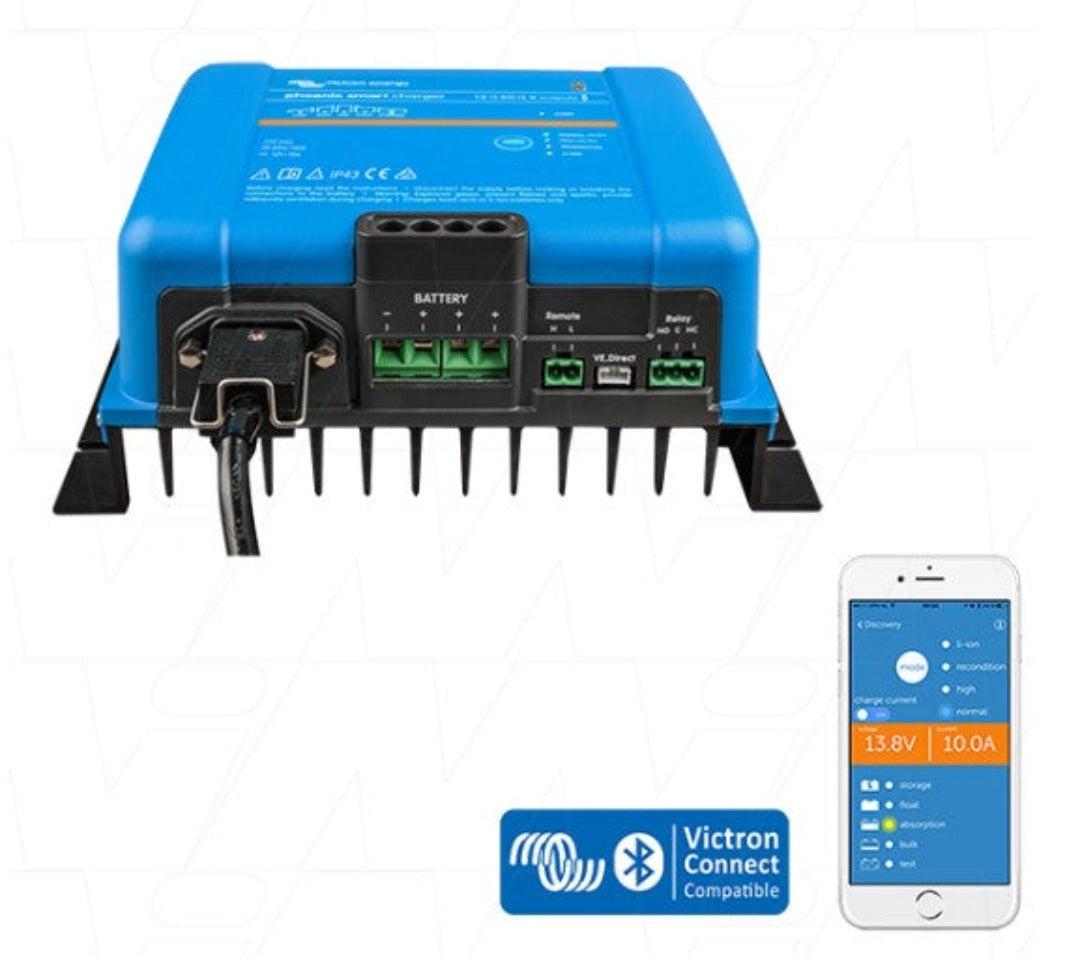 Victron Phoenix Smart Ip43 12/50 Charger (3) 120-240V PSC125053095