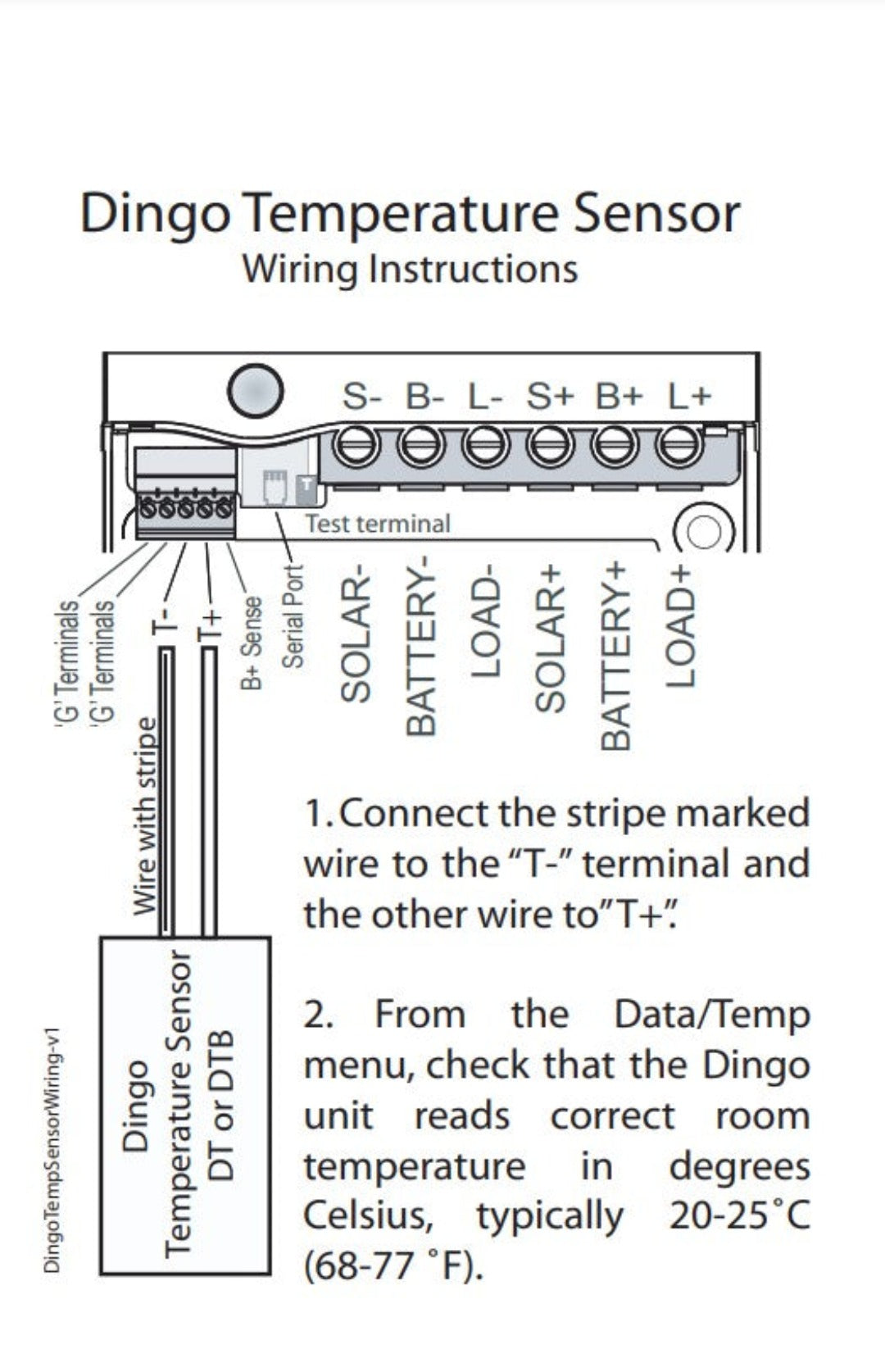 Plasmatronics Dingo Temp Sensor-Bolt on M10 Lug (3m Cable) DTB