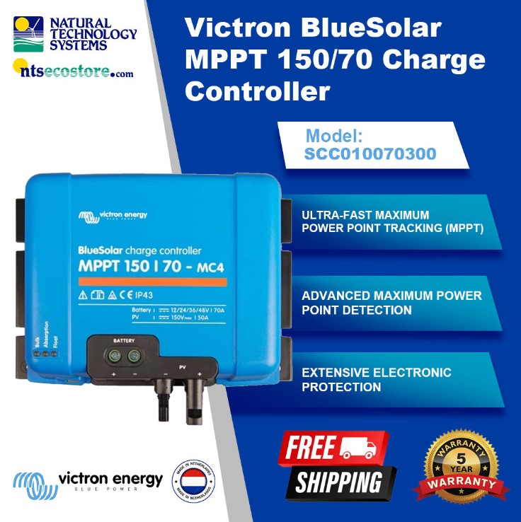 Victron BlueSolar MPPT Charge Controller 150/70 Available in 2 Model Types