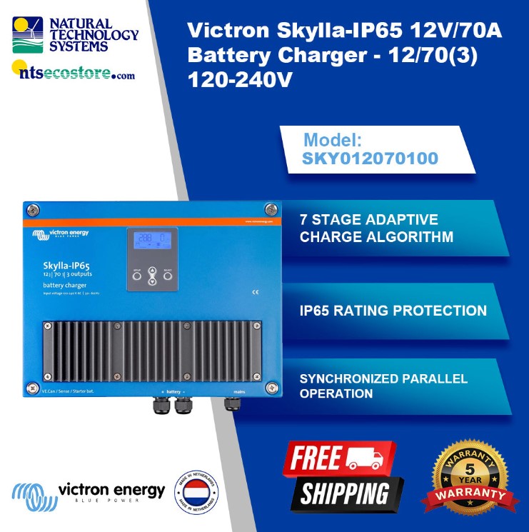 Victron Skylla-IP65 12V/70A Battery Charger Available in 2 Model Types