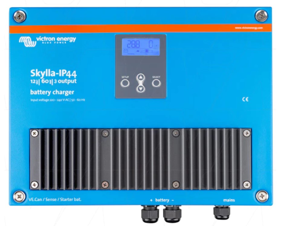 Victron 12V 60A Skylla IP44 SLA/LiFePO4 Triple Output Charger M6 Connection SKY012060100