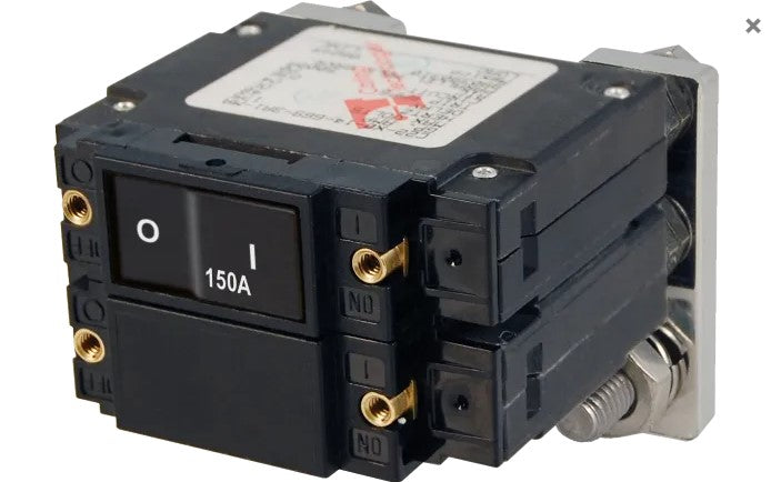 Blue Sea Systems C-Series Flat Rocker Circuit Breaker 5 to 300 Amps 1 to 3 Poles