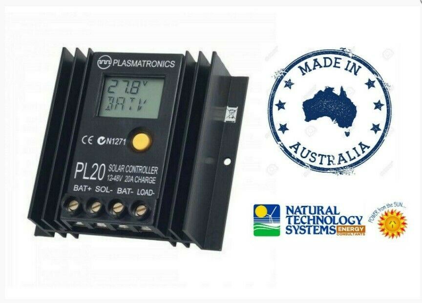 Plasmatronics PL Series Solar Panel Regulator 20Amp 12-48V PL20