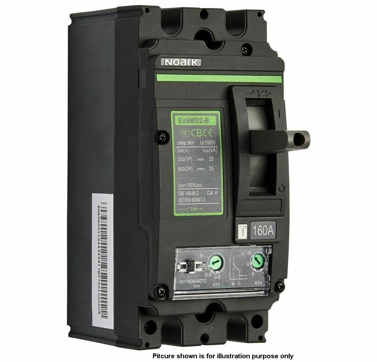 Noark 180A 500V DC Circuit Breaker 2 Pole (NRK-N28902)