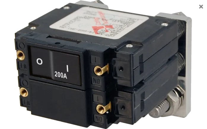 Blue Sea Systems C-Series Flat Rocker Circuit Breaker 5 to 300 Amps 1 to 3 Poles