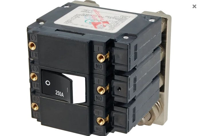 Blue Sea Systems C-Series Flat Rocker Circuit Breaker 5 to 300 Amps 1 to 3 Poles