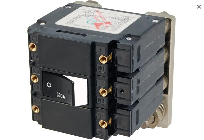 Blue Sea Systems C-Series Flat Rocker Circuit Breaker 5 to 300 Amps 1 to 3 Poles