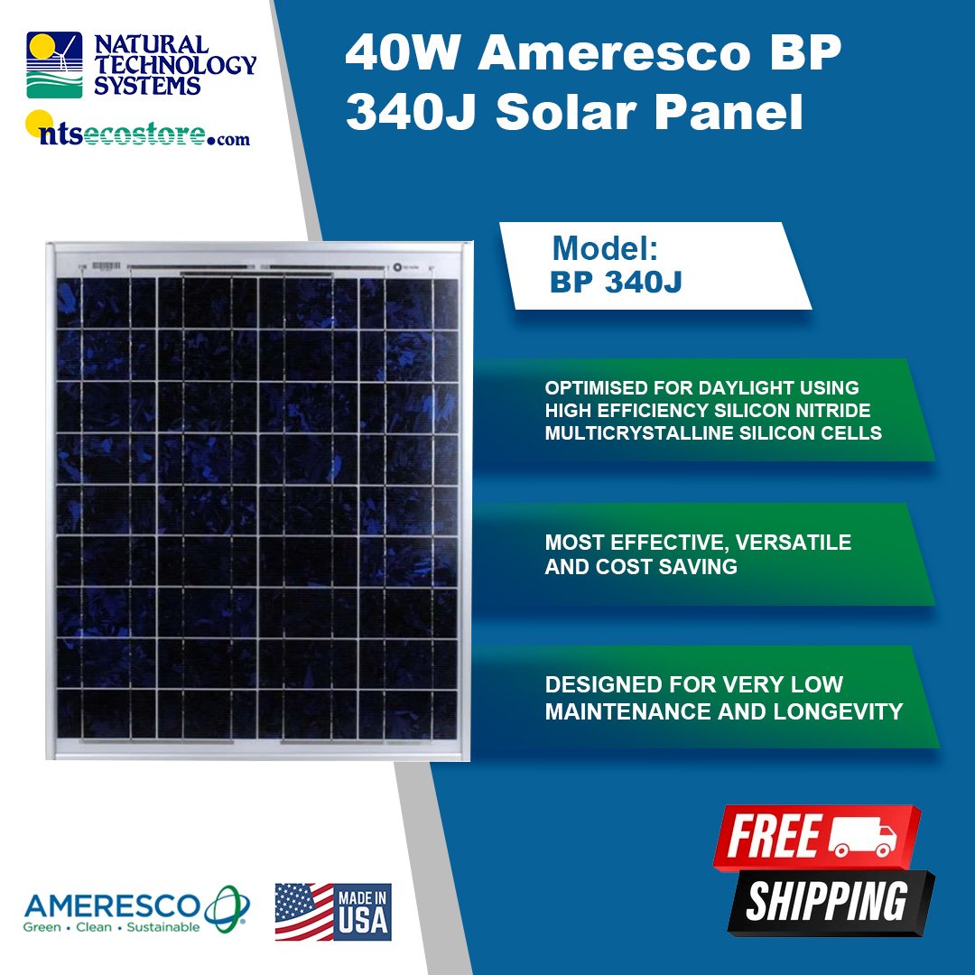 40W Ameresco Solar Panel (BP 340J)