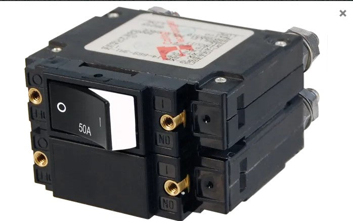 Blue Sea Systems C-Series Raised Rocker Circuit Breaker 30 to 100 Amps 2 to 3 Poles