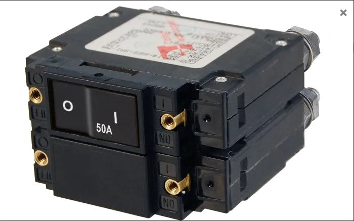 Blue Sea Systems C-Series Flat Rocker Circuit Breaker 5 to 300 Amps 1 to 3 Poles