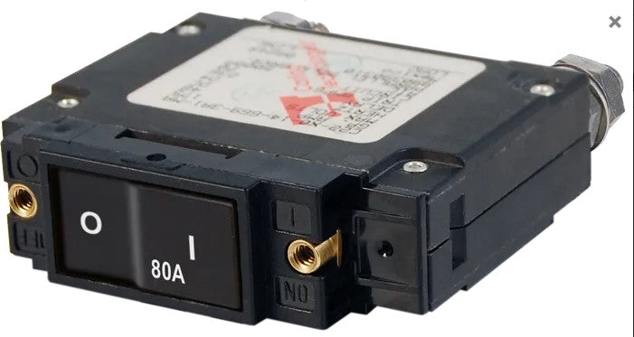Blue Sea Systems C-Series Flat Rocker Circuit Breaker 5 to 300 Amps 1 to 3 Poles