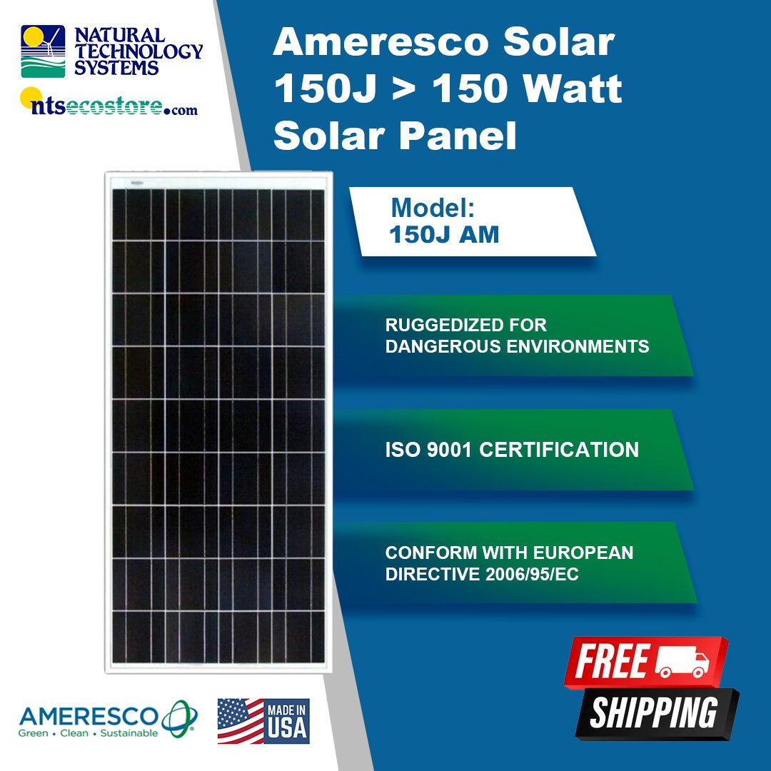 Ameresco Solar 150J > 150 Watt Solar Panel (150J AM)