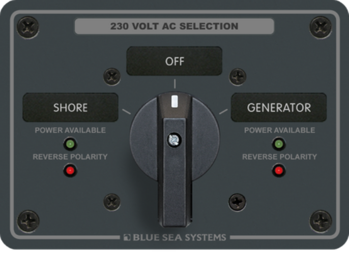 Blue Sea Systems AC Rotary Panel 230VAC 65A OFF + 2 BS-8357B