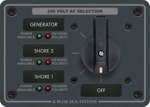 Blue Sea Systems AC Rotary Panel 230VAC 65A OFF+ 3 (BS-8361B)
