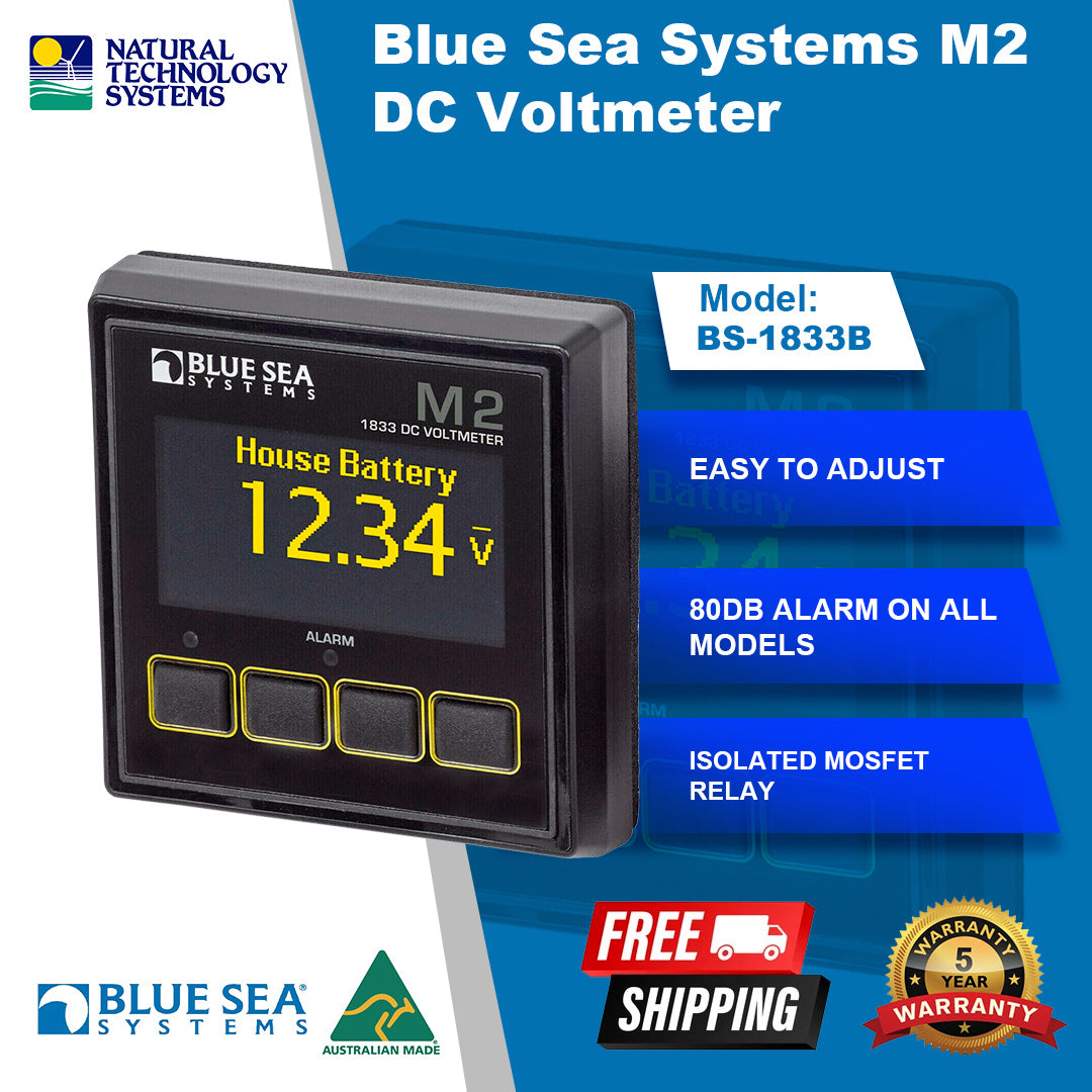 Blue Sea Systems M2 DC Voltmeter (BS-1833B)