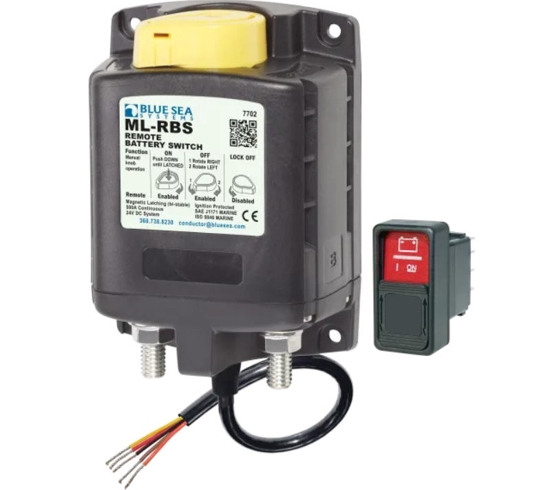 Blue Sea Systems ML Series Remote Battery Switch 24V 500A Manual BS-7702B