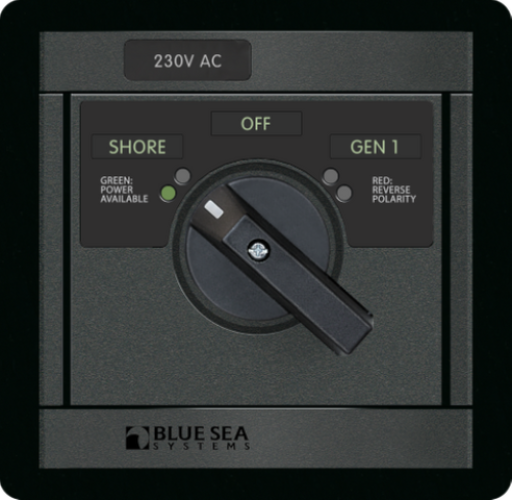 Blue Sea Systems Panel 360 Rotary 230V 65A Off+2 Sources BS-1486B
