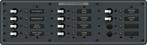Blue Sea Systems Panel DC - 12 Position 15A (BS-8375B)