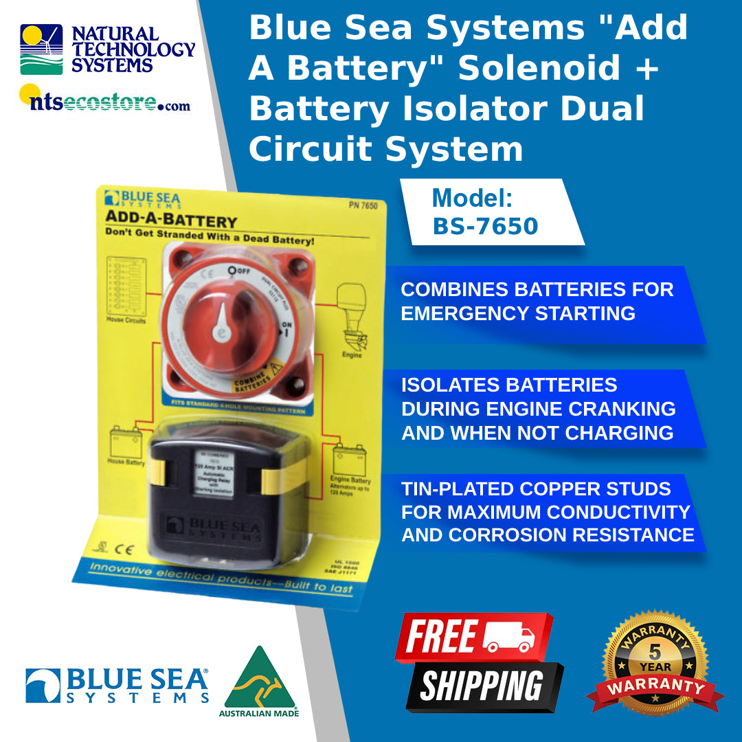 Blue Sea Systems VSR Add A Battery Kit 120A 12/24V BS-7650