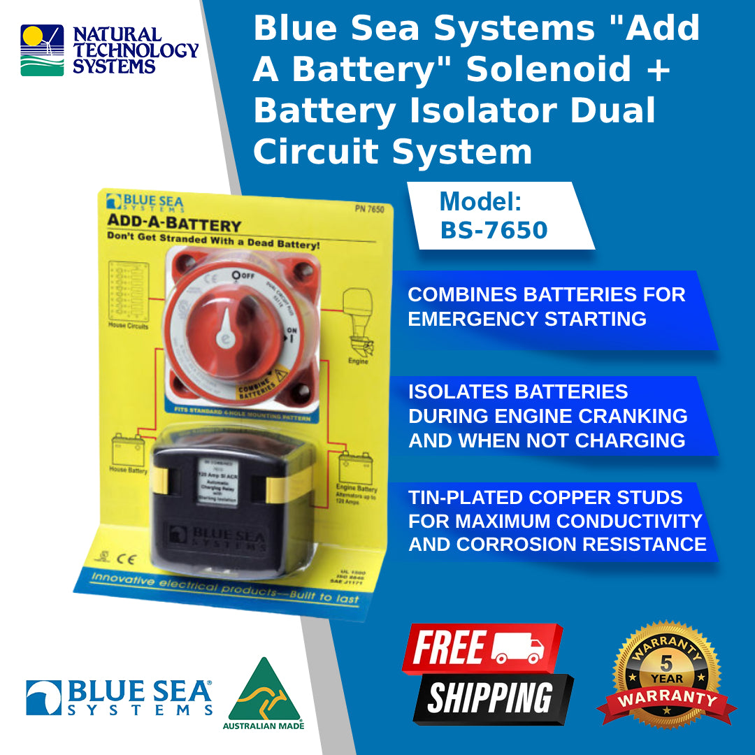 Blue Sea Systems VSR Add A Battery Kit 120A 12/24V BS-7650