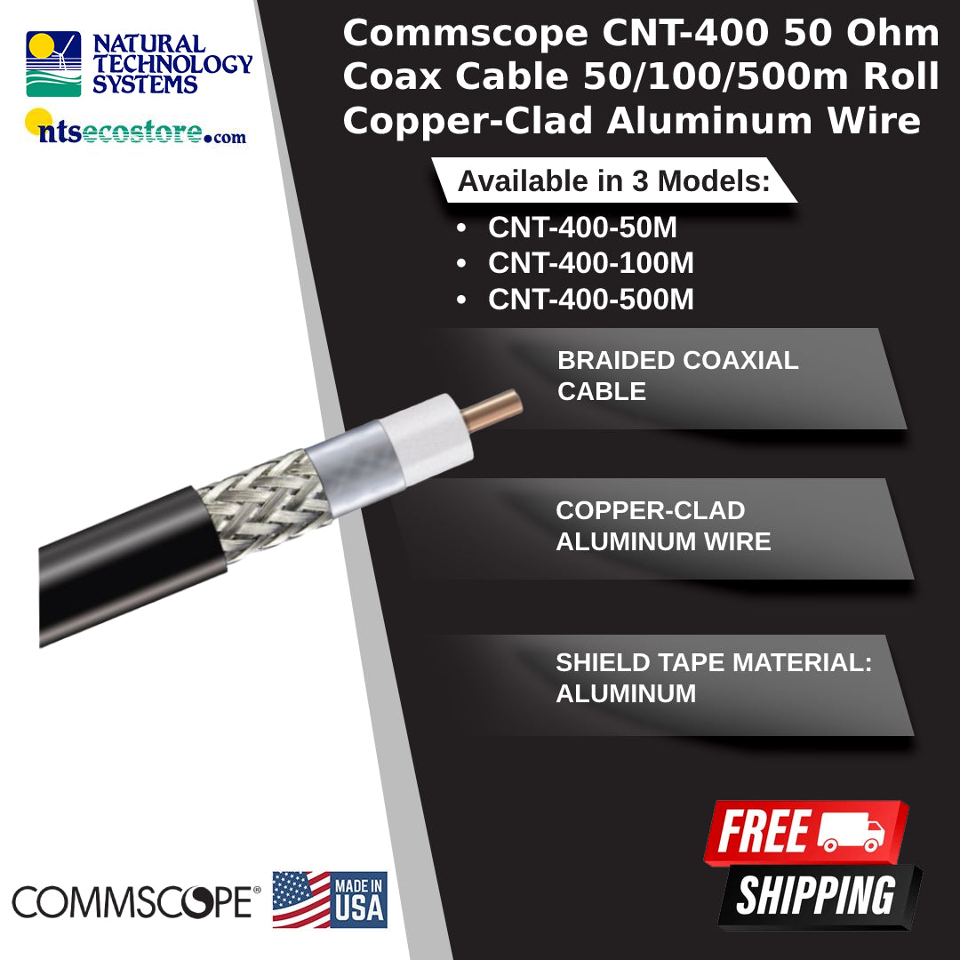 Commscope CNT-400 50 Ohm Coax Cable Roll Copper-Clad Aluminum Wire