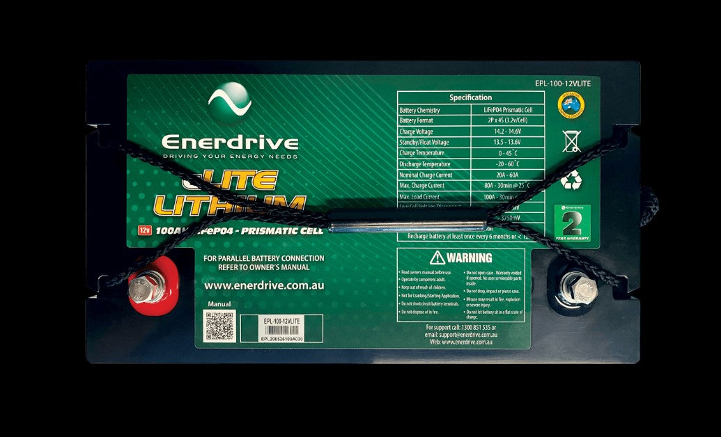 Enerdrive eLITE LiFePO4 Lithium Battery 100Ah/12V EPL-100-12VLITE