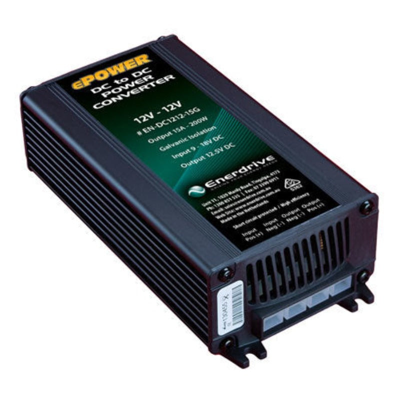 Enerdrive 12V-12V 15A DC to DC Converter with Galvanic Isolation (EN-DC1212-15G)