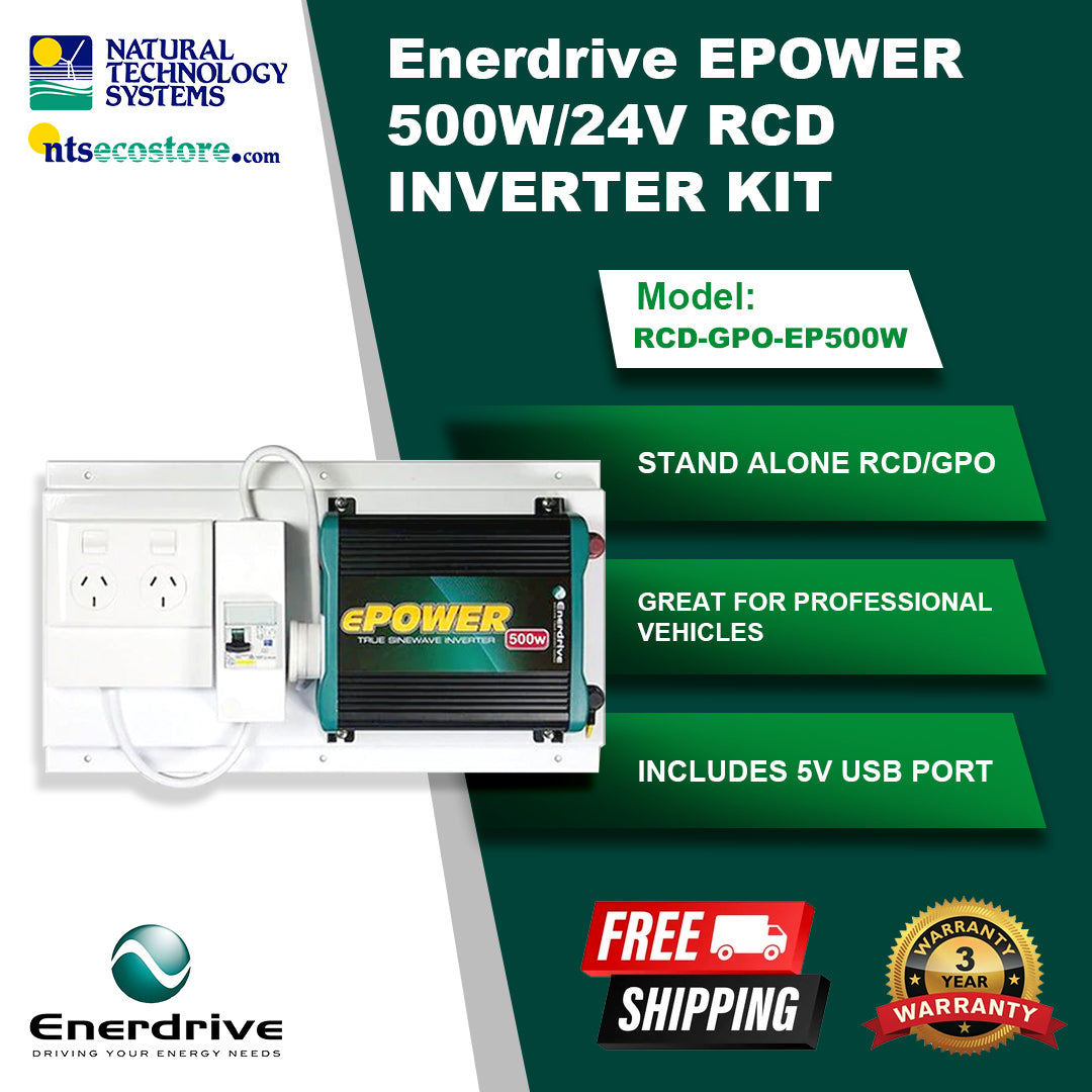 Enerdrive Epower 500W/24V RCD Inverter Kit (RCD-GPO-EP500W)