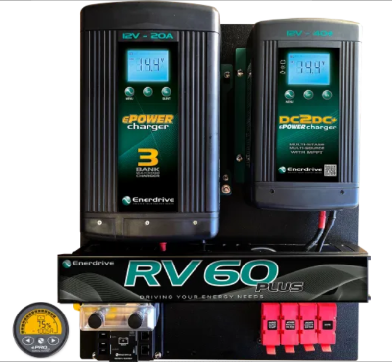 Enerdrive RV60 DIY Kit 40A & 20A AC Battery Charger + Monitor K-RV-60-01