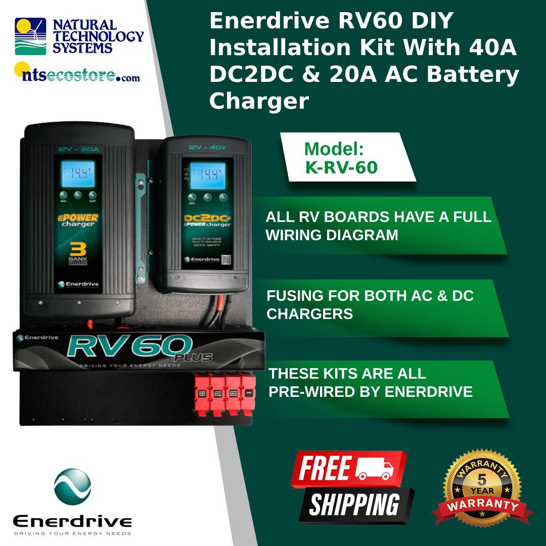 Enerdrive RV60 DIY Kit 40A DC2DC & 20A AC Battery Charger K-RV-60