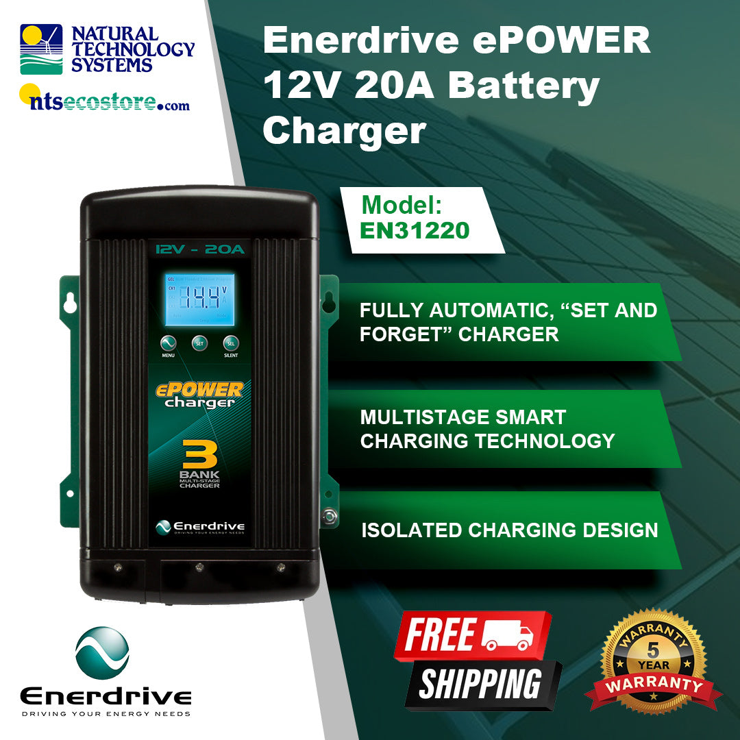 Enerdrive ePOWER AC Smart Charger 20amp 12V EN31220