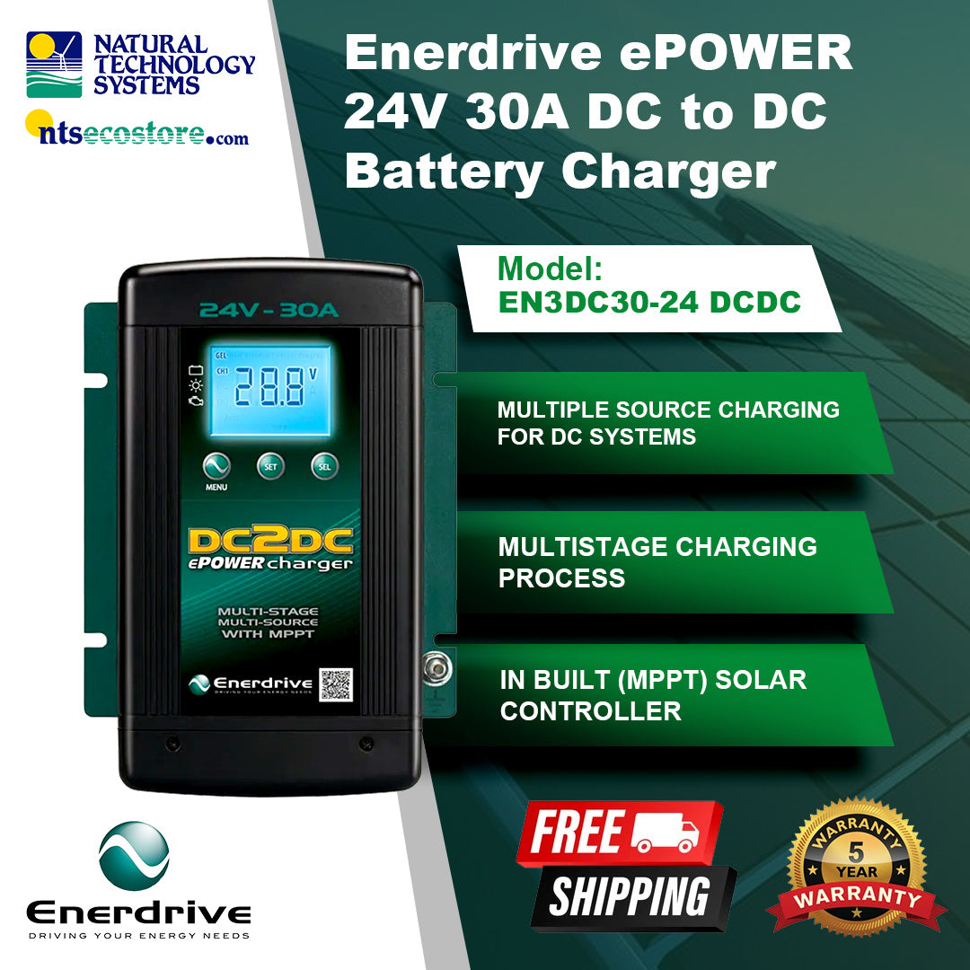 Enerdrive ePOWER DC2DC Battery Chargers 30amp 24v MPPT Reg EN3DC30-24
