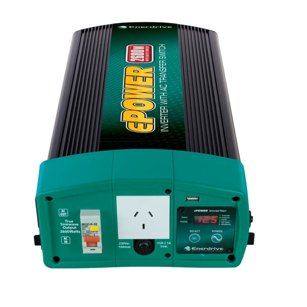 Enerdrive B-TEC 300Ah Battery 100A AC & 40A DC2DC Charger 2600W Inverter & ePRO+ (K-300-03)