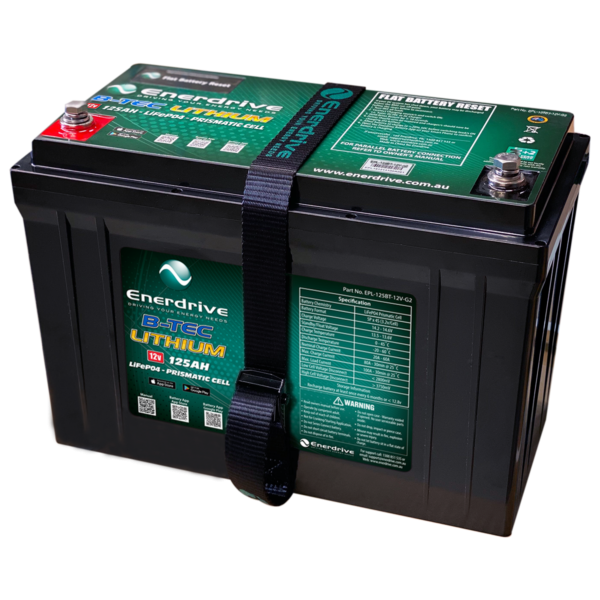 Enerdrive ePOWER B-TEC LiFePO4 Battery Gen2 125Amp 12V EPL-125BT-12V