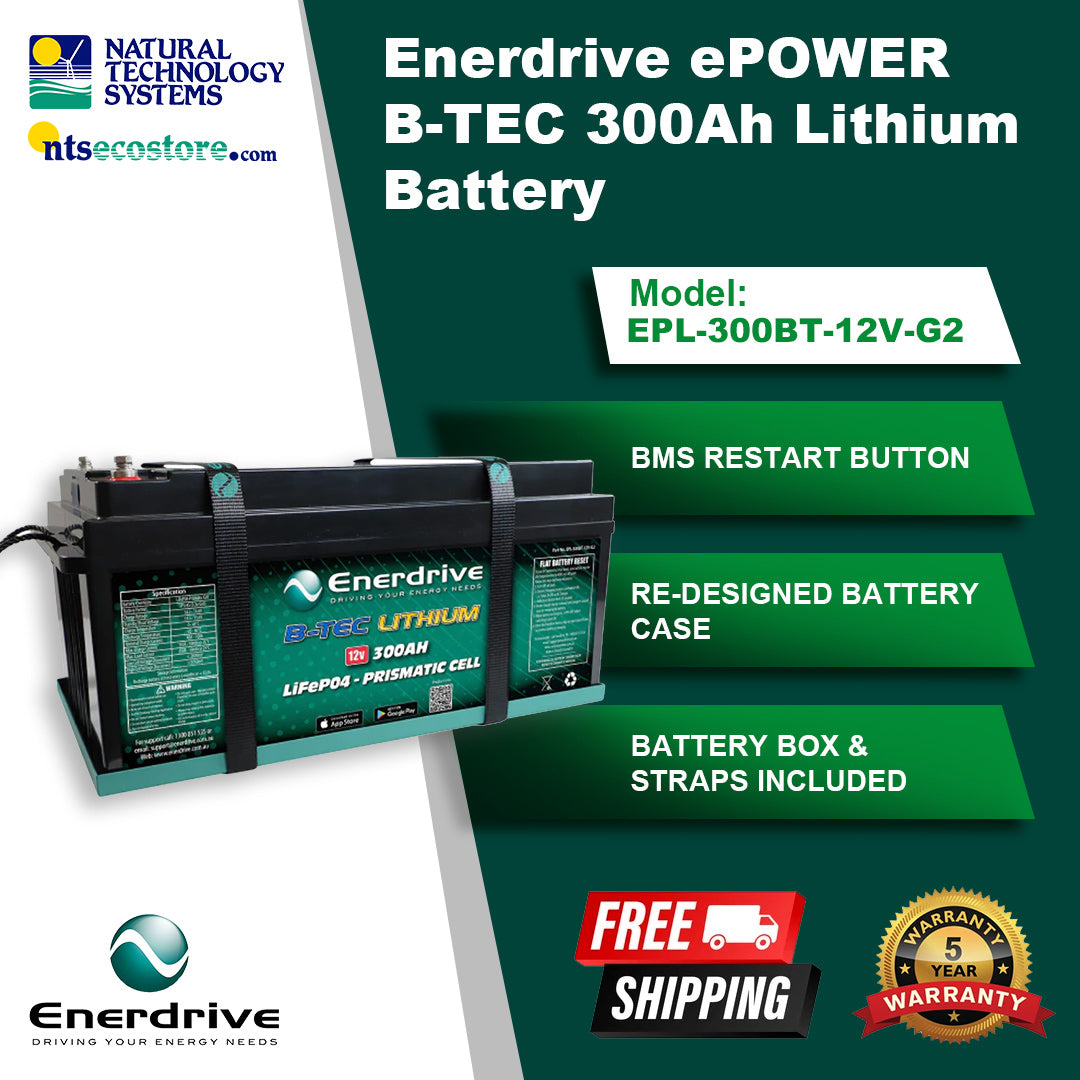 Enerdrive ePOWER Lithium Battery B-TEC 300Ah EPL-300BT-12V-G2