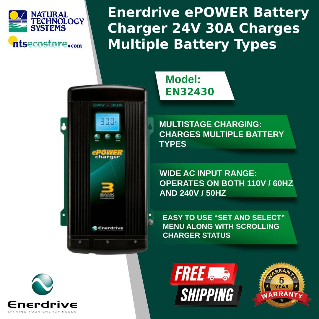 Enerdrive ePOWER Smart AC Chargers 30amp/24V EN32430