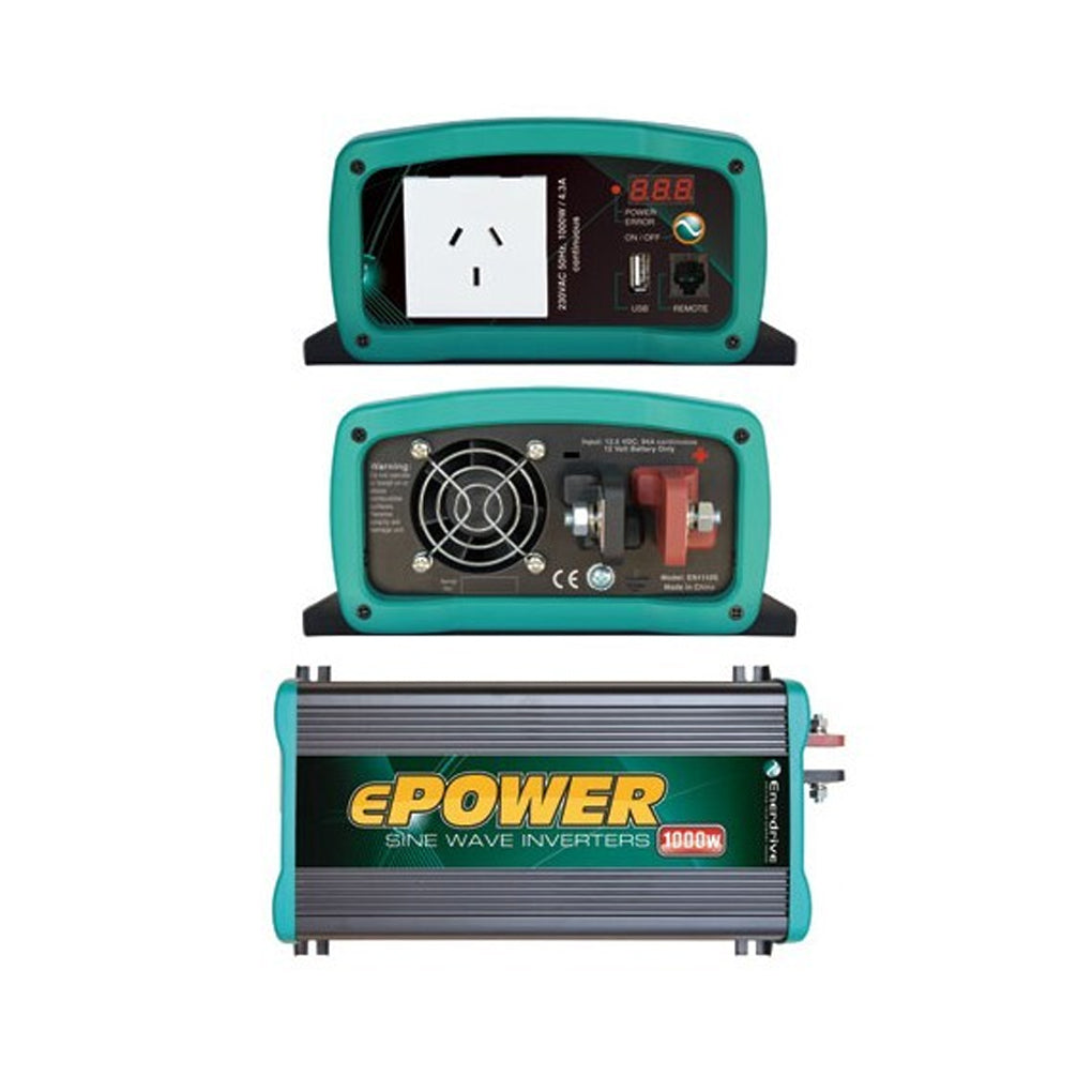 Enerdrive ePOWER Pure Sine Wave Inverter 1000W 12V w/Remote EN1110S