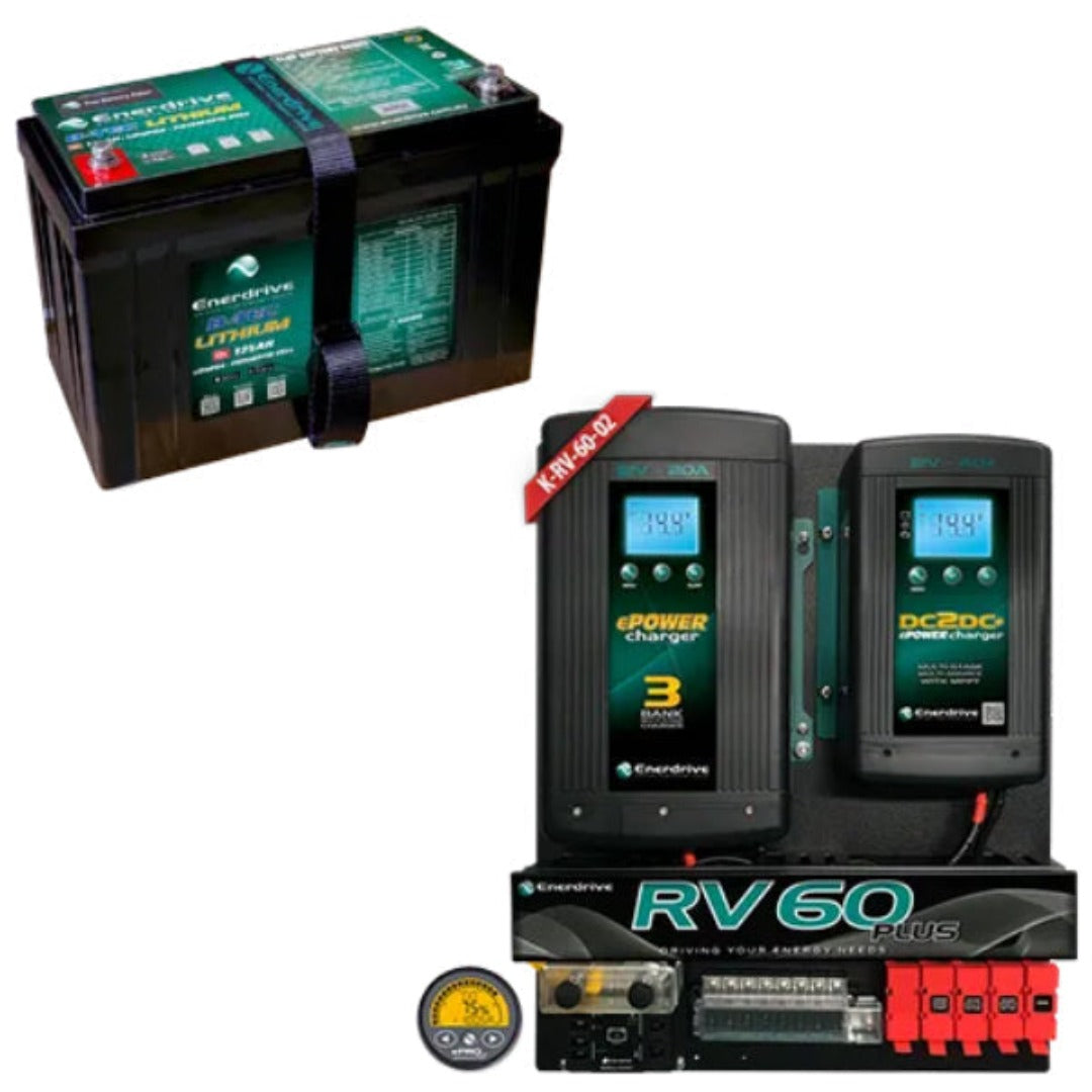 Enerdrive ePOWER B-TEC LiFePO4 Lithium Battery With RV60 DIY Installation Kit