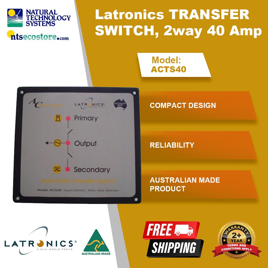 Latronics TRANSFER SWITCH, 2way 40 Amp (ACTS40)