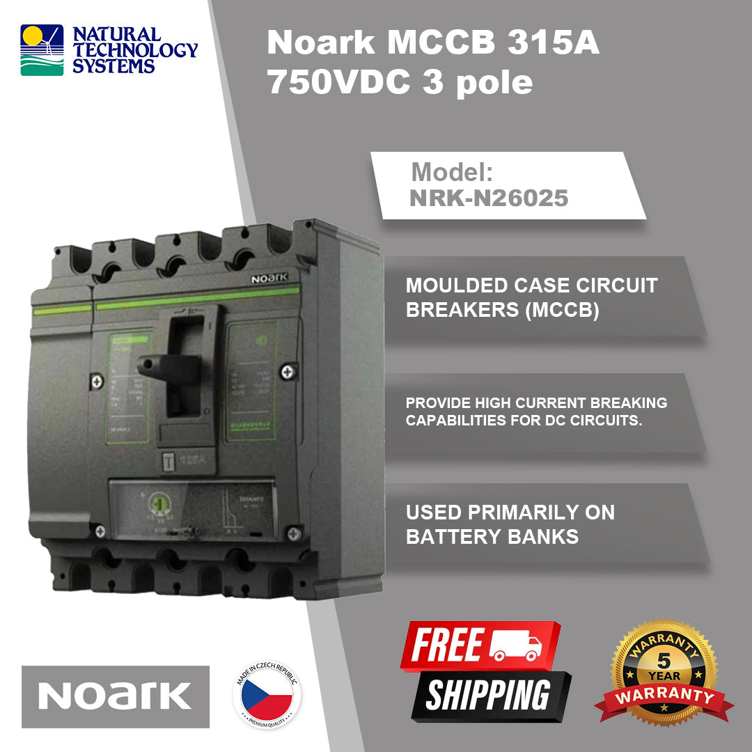 Noark MCCB 315A 750VDC 3 pole (NRK-N26025)