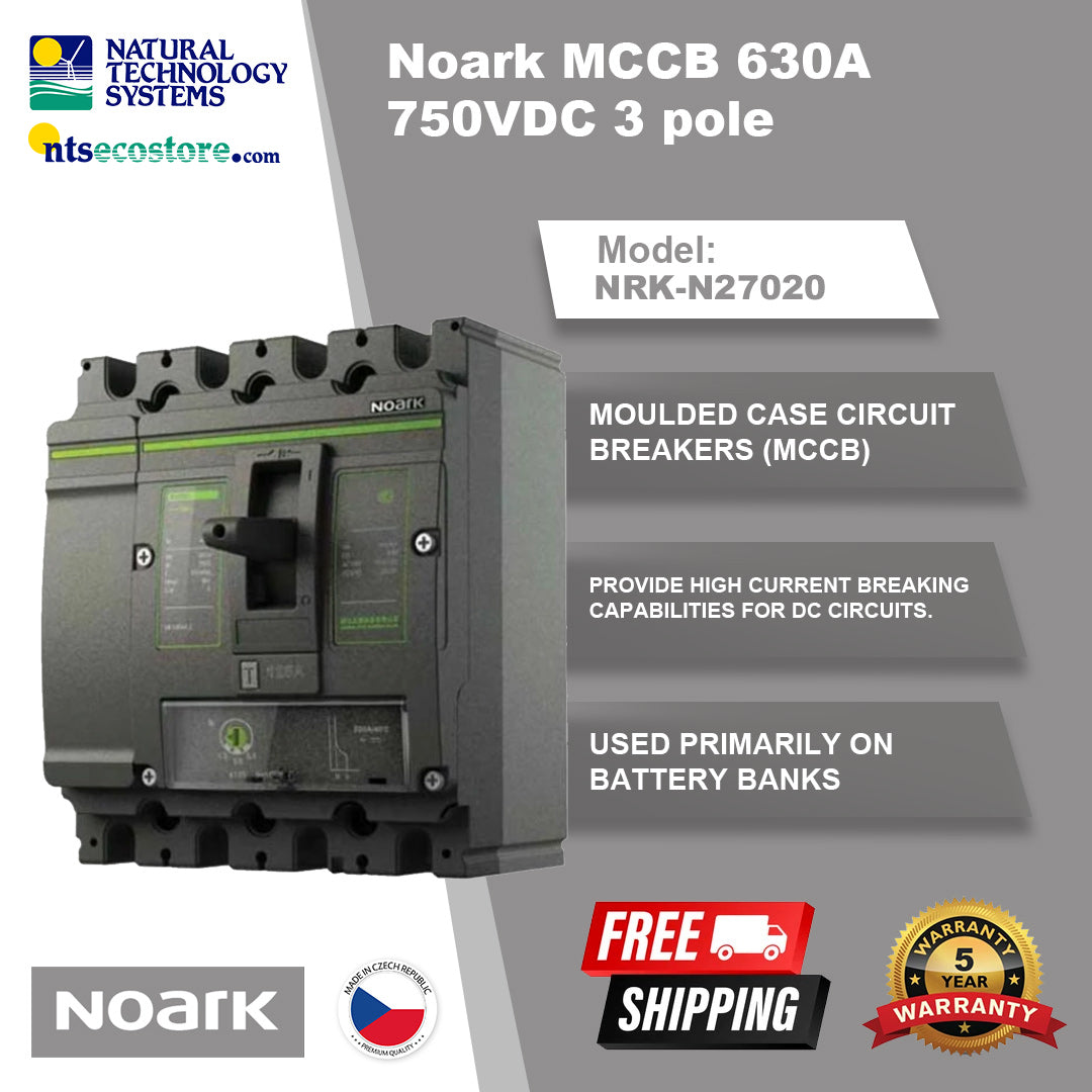 Noark MCCB 630A 750VDC 3 pole (NRK-N27020)