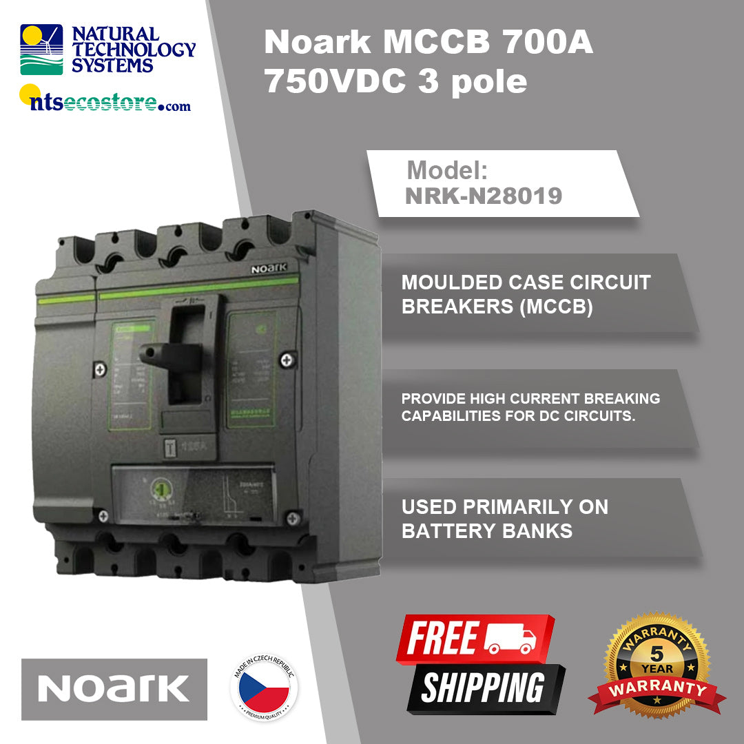 Noark MCCB 700A 750VDC 3 pole (NRK-N28019)