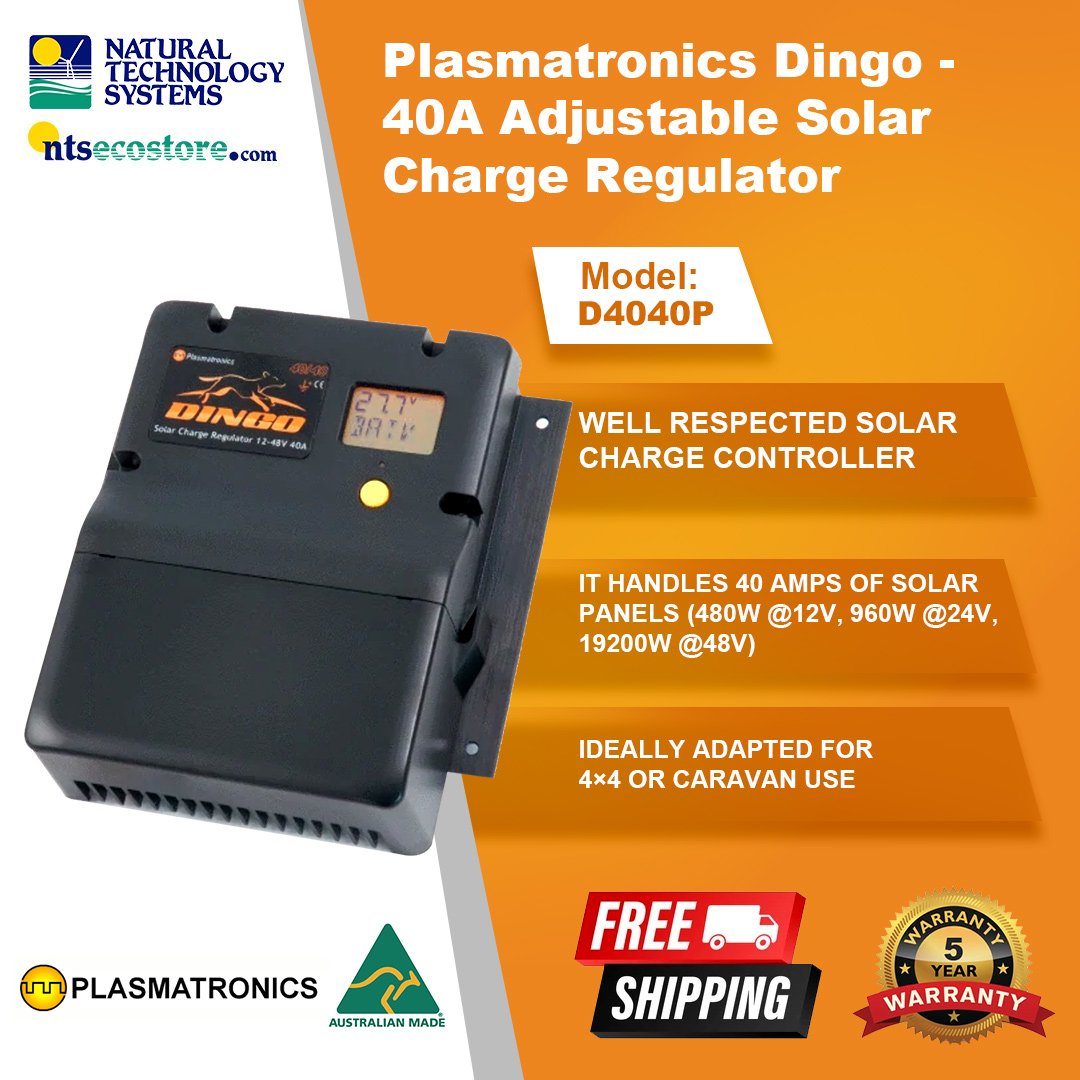 Plasmatronics Dingo Solar Controller Positive Regulator 40A D4040P
