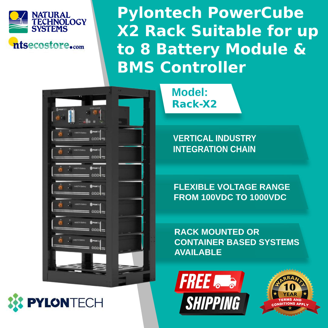 Pylontech PowerCube X2 Rack Suitable for up to 8 Battery Module & BMS Controller (Rack-X2)